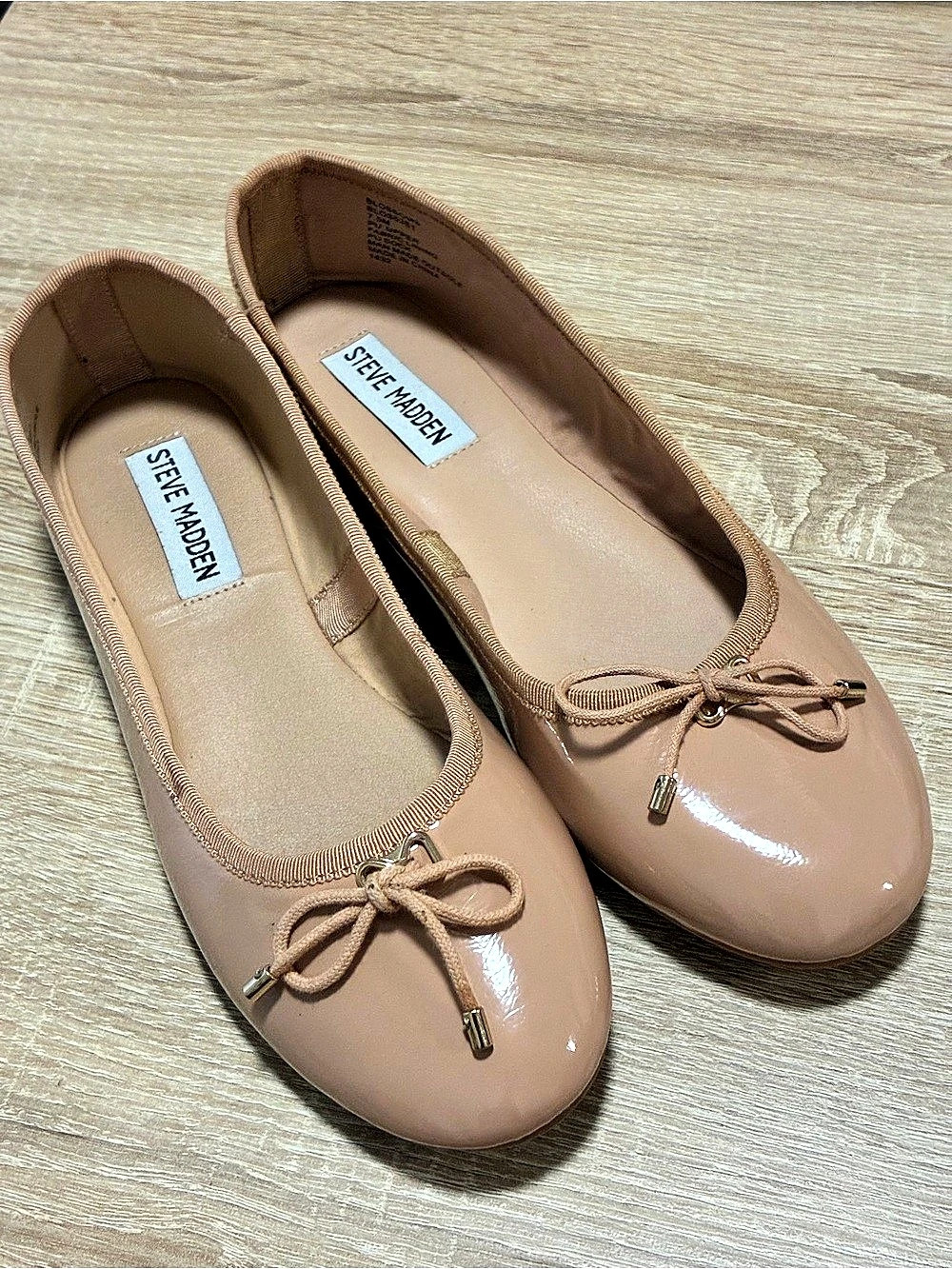 Steve Madden Blossoms Blush Patent Ballet Flats Size 7
